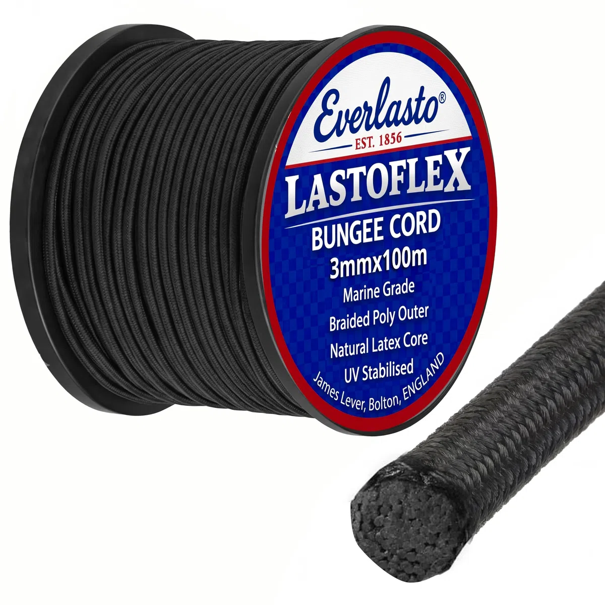 EVERLASTO Lastoflex - Cuerda elástica elástica de 3 mm x 100 m