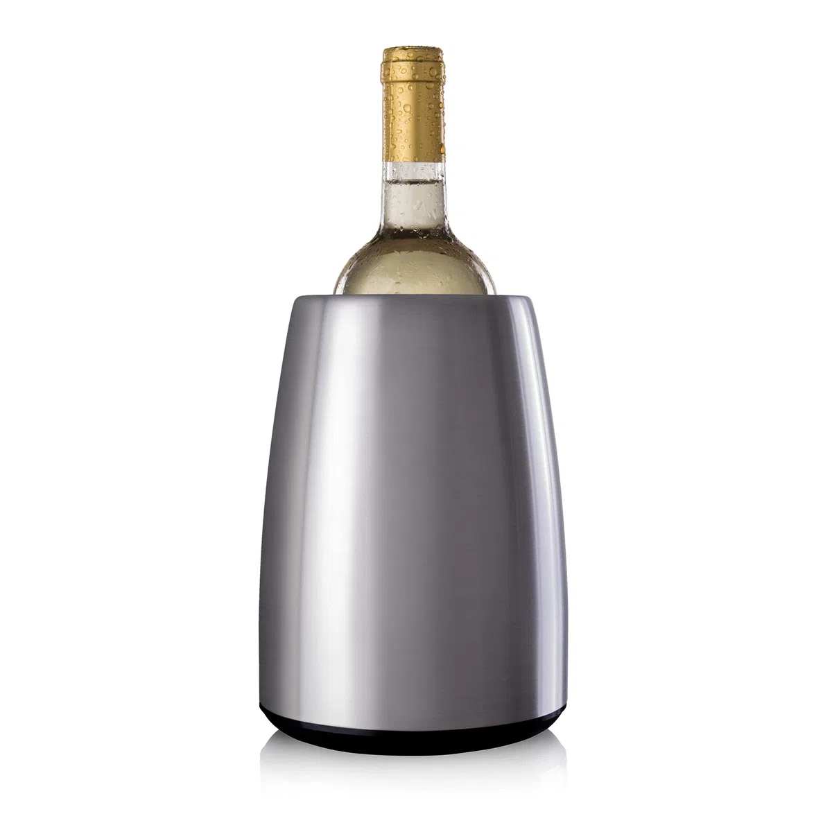 Vacu Vin Enfriador de Vino Elegante en Acero Inoxidable - Enfriador con Acumulador para Botellas de Vino Estándar - Aislante