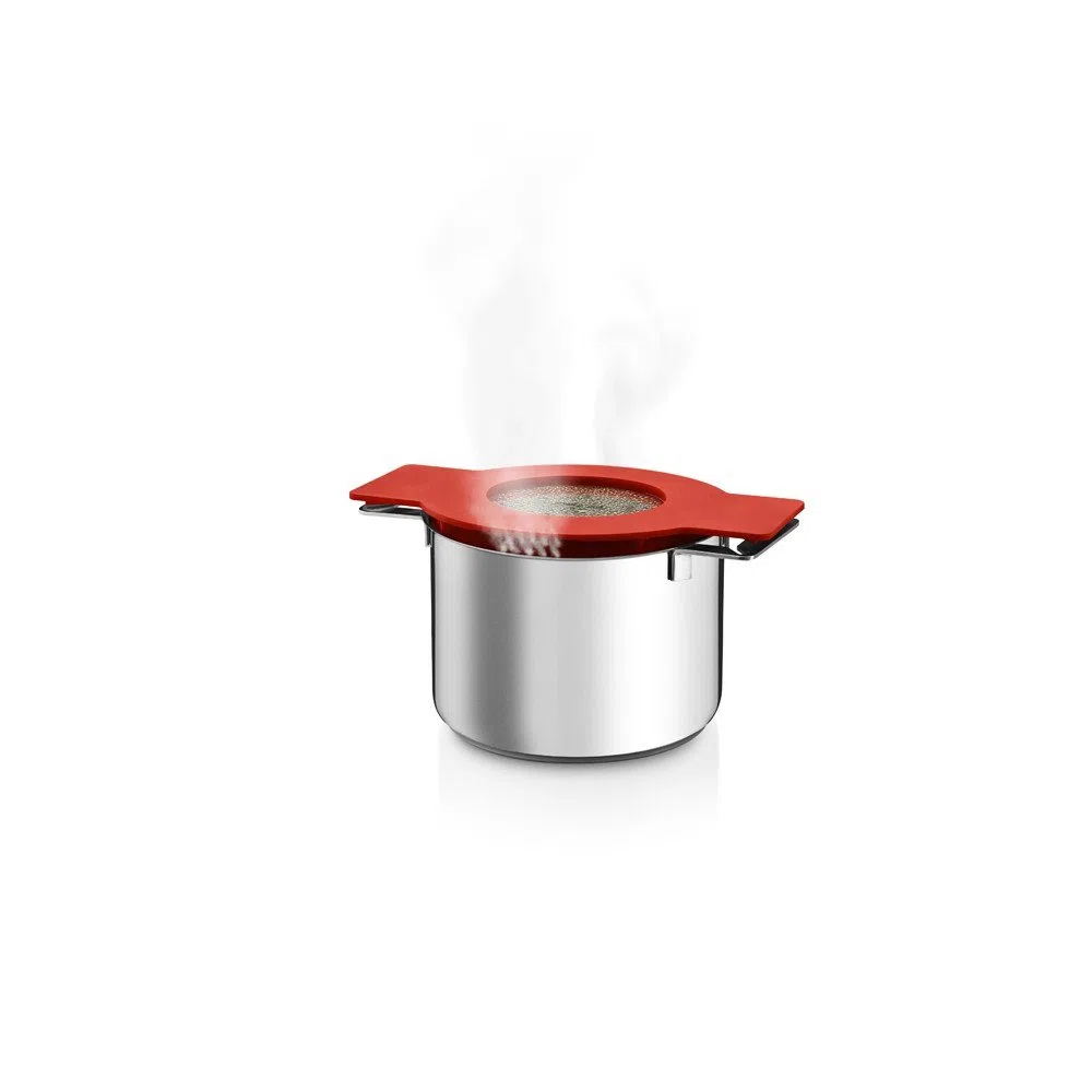 Eva Solo 256832 Olla, Acero Inoxidable, Compatible con cocinas de inducción, 3 litros, Diámetro 18 cm, Gravity, Rojo