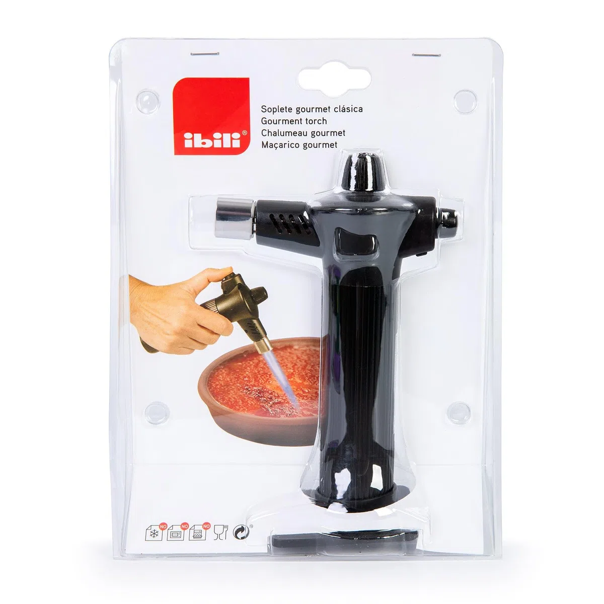 Ibili Soplete Gourmet clásico-Acero Inoxidable-Ideal para usos culinarios-Apto para cocinar-2,80 cl