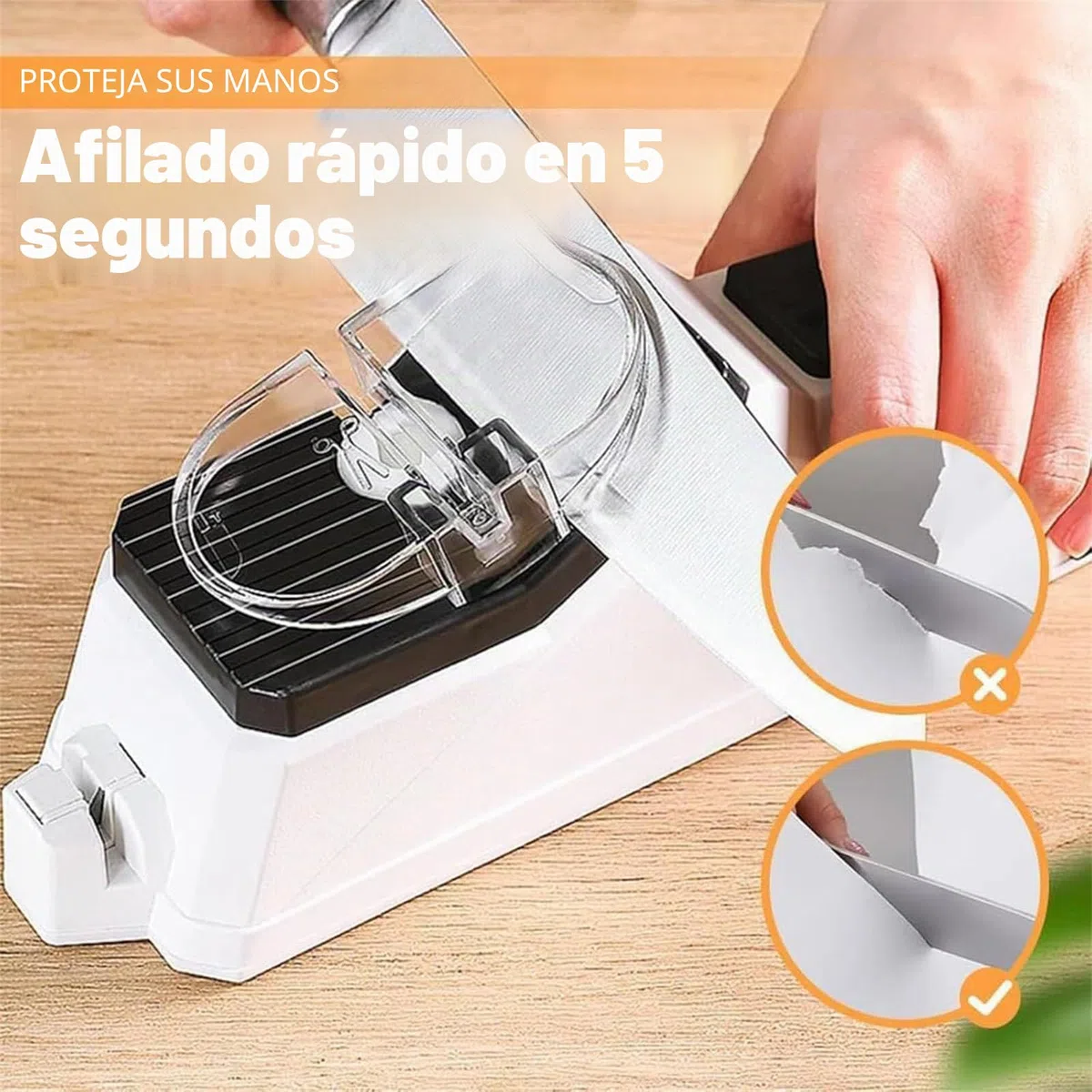 Afilador de cuchillos eléctrico Surudoisharp Pro, afilador eléctrico de cuchillos Prosharpen con 5 segundos para afilado rápido, afilador profesional multifuncional con cubierta protectora (1)