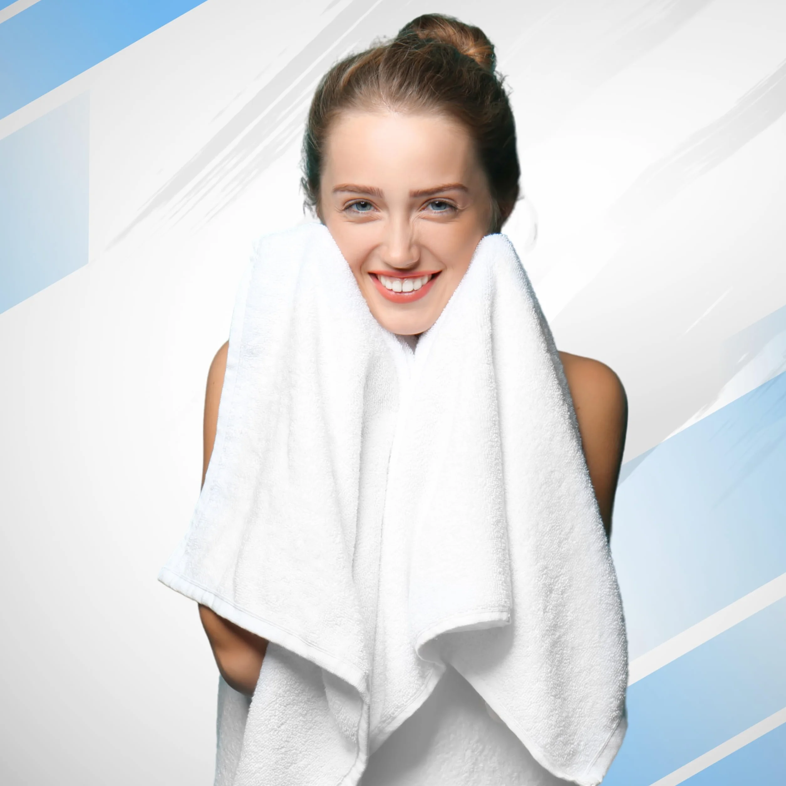 Infinitee Xclusives Juego de Toallas de baño 8 Piezas (2 Toallas de baño, 2 Toallas de Mano, 4 Toallas faciales), súper absorbentes, Suaves, 100% algodón Hilado en Anillo para SPA