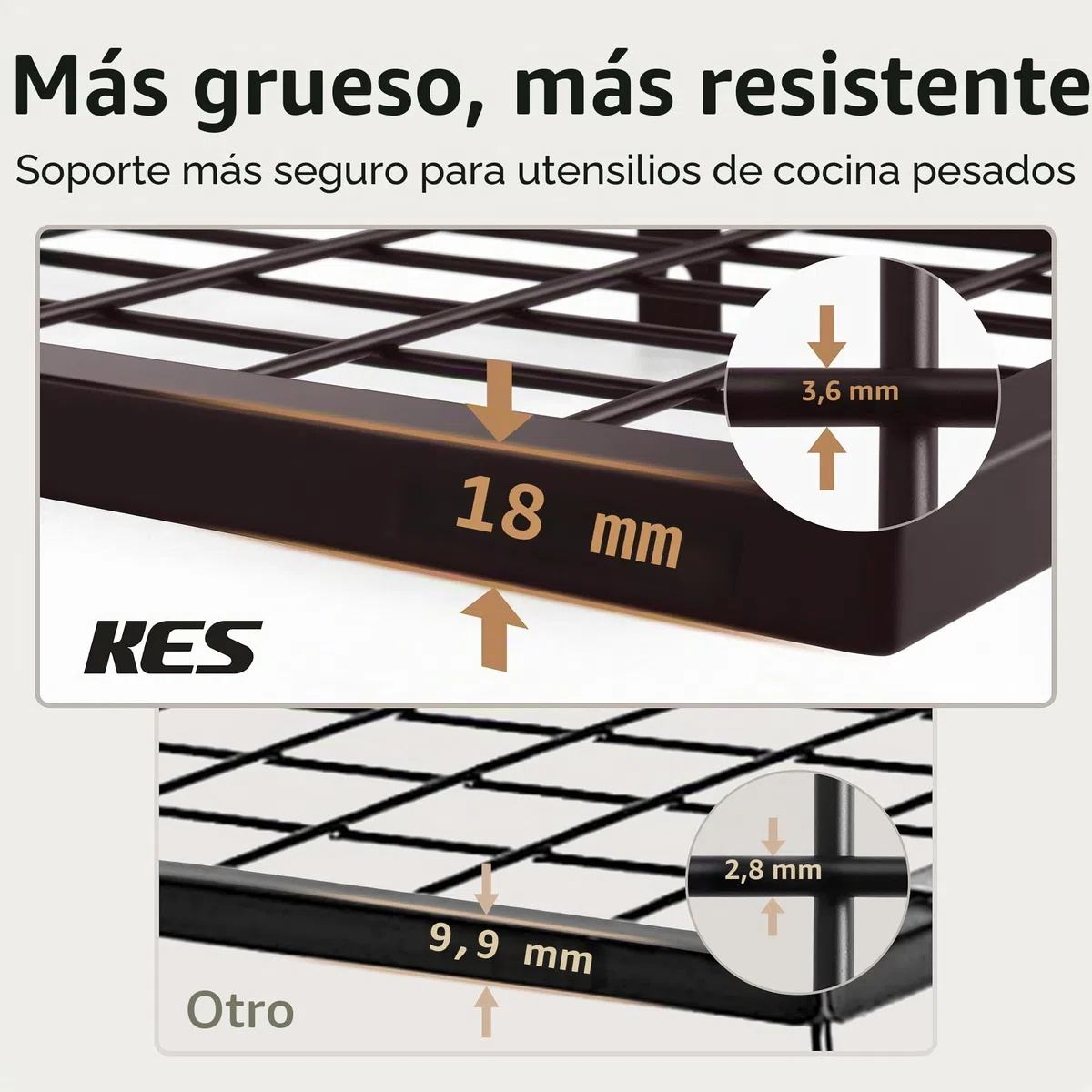 KES Estante de Pared para Ollas de 30 Pulgadas en Bronce Aceitado, Organizador de 2 Niveles para Ollas y Sartenes con 12 Ganchos Resistentes, Estante de Pared de Cocina de Estilo Granja, KUR215S75B-OB