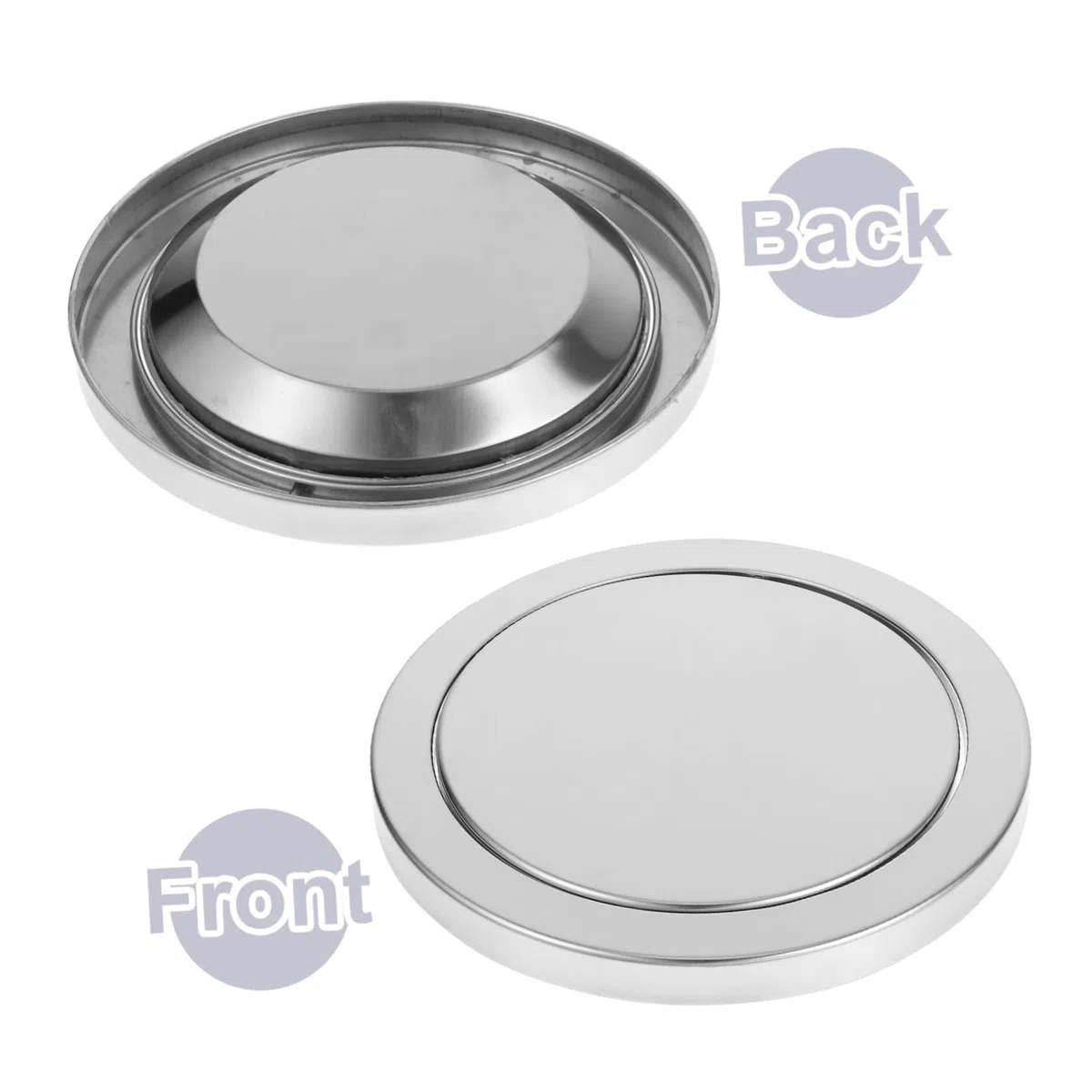 Ciieeo Tapa Redonda para Cubo de Basura Inoxidable Diseño Abatible Empotrado para Papelera de Cocina y Baño Instalación Ahorra Espacio Minimalista y Elegante