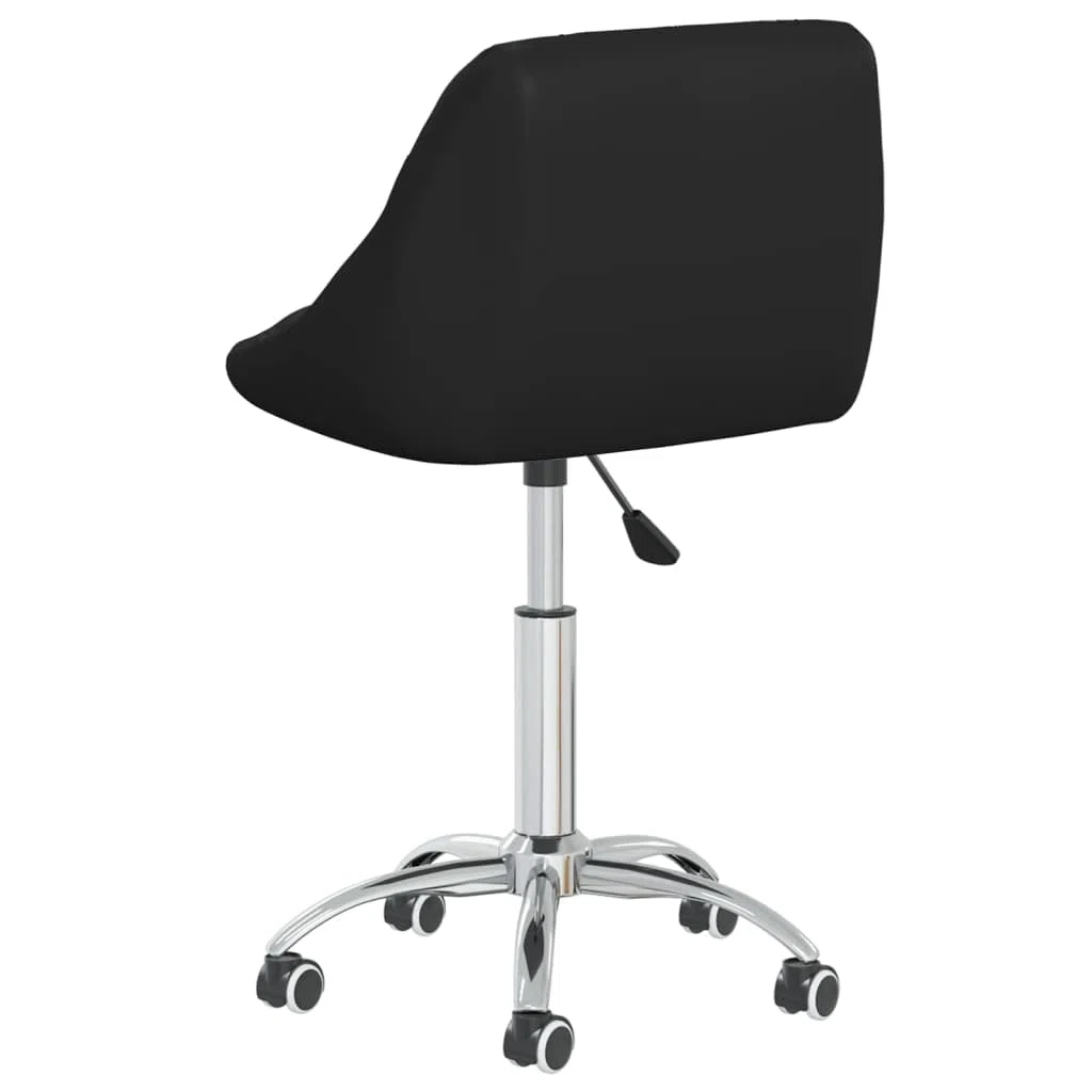 Sillas de comedor giratorias de 360 grados, 4 unidades, altura regulable, giratoria, color negro, piel sintética con ruedas
