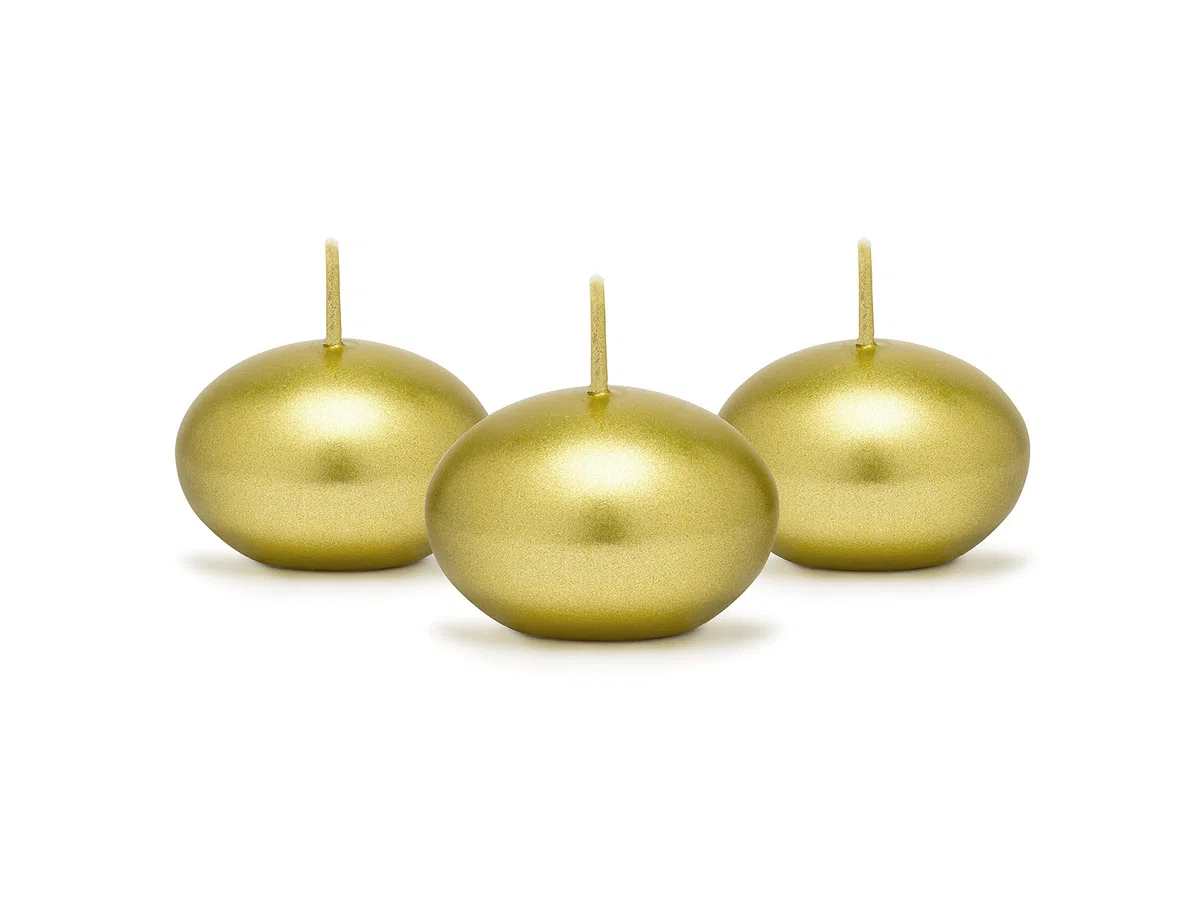 Partydeco - Velas flotantes, color dorado