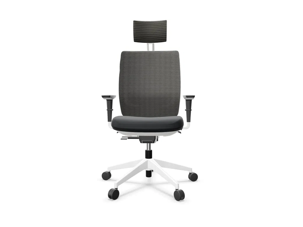 Silla de Escritorio ergónomica Actiu Trim | White and Black Silla de Oficina Profesional