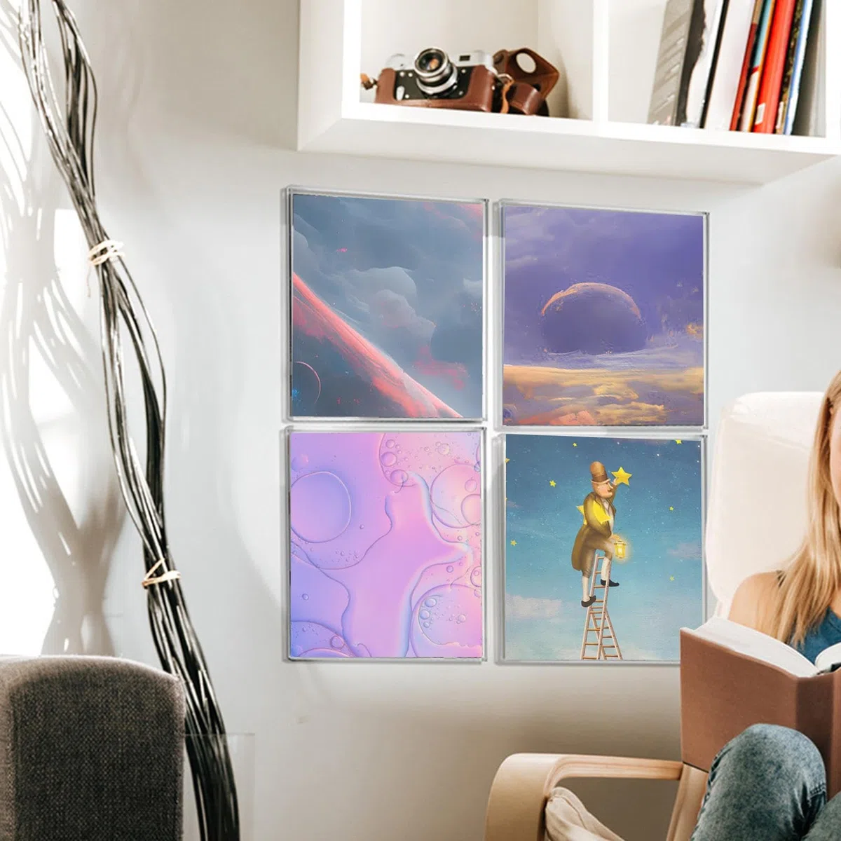 para álbum de acrílico – Vitrina transparente para discos de vinilo, soporte para tarjetas de fotos de vinilo, presentación segura, soporte de exhibición de discos, soporte de pared de acrílico