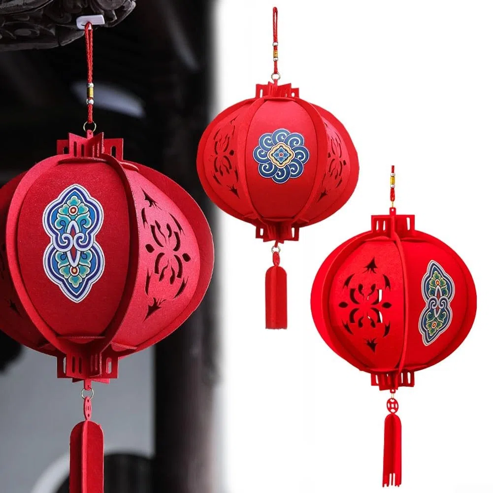 Animado y elegante, haz tus propias linternas rojas flotantes asiáticas decorativas hoy (B)