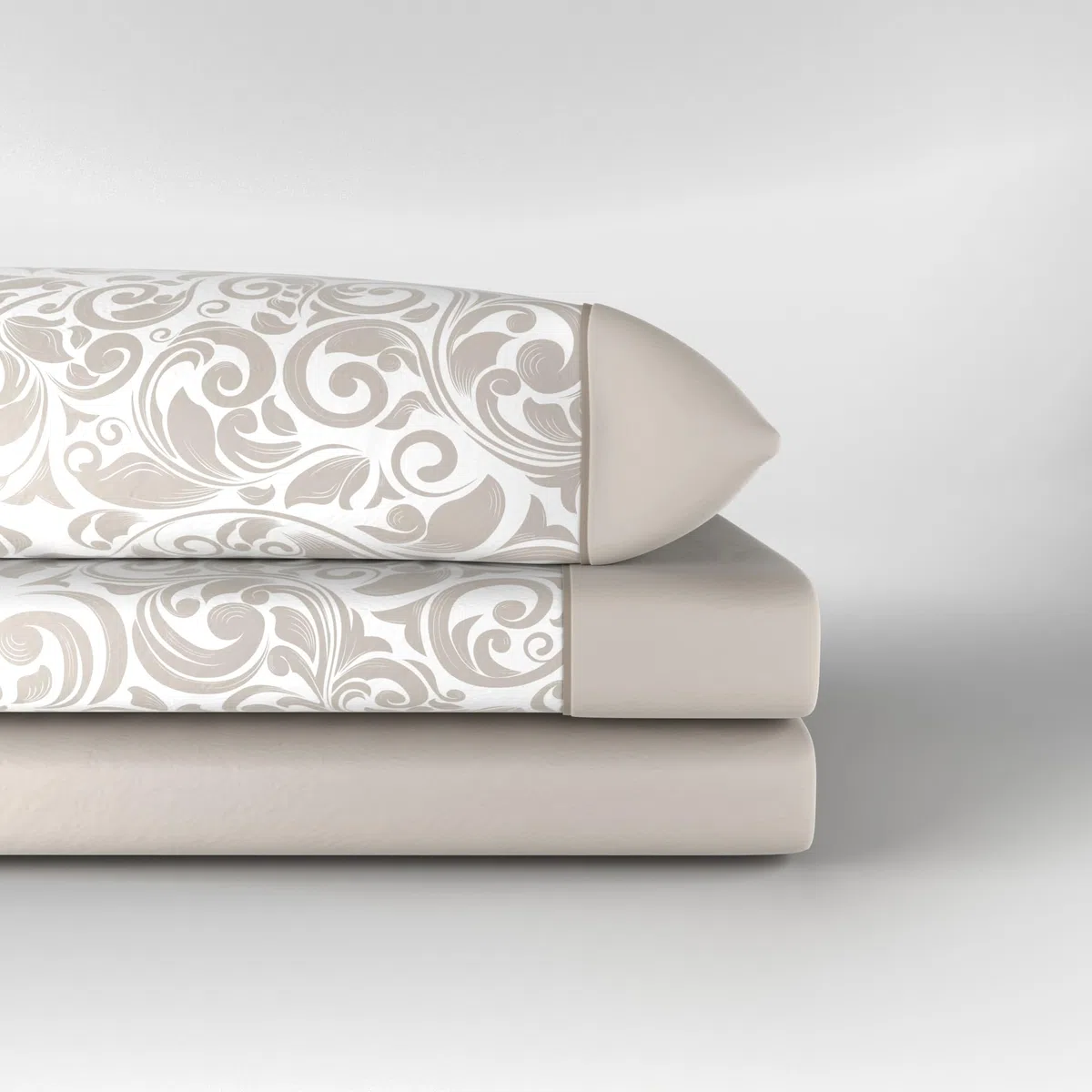 HM'S HOME'SECRET Roomers 2026 Juego de sábanas Estampadas Calidad 30/30 144 Hilos, 50% poliéster y 50% algodón 15 Diseños en 2 Colores (Lucia Beige, Cama 150m + 1 Funda Almohada)