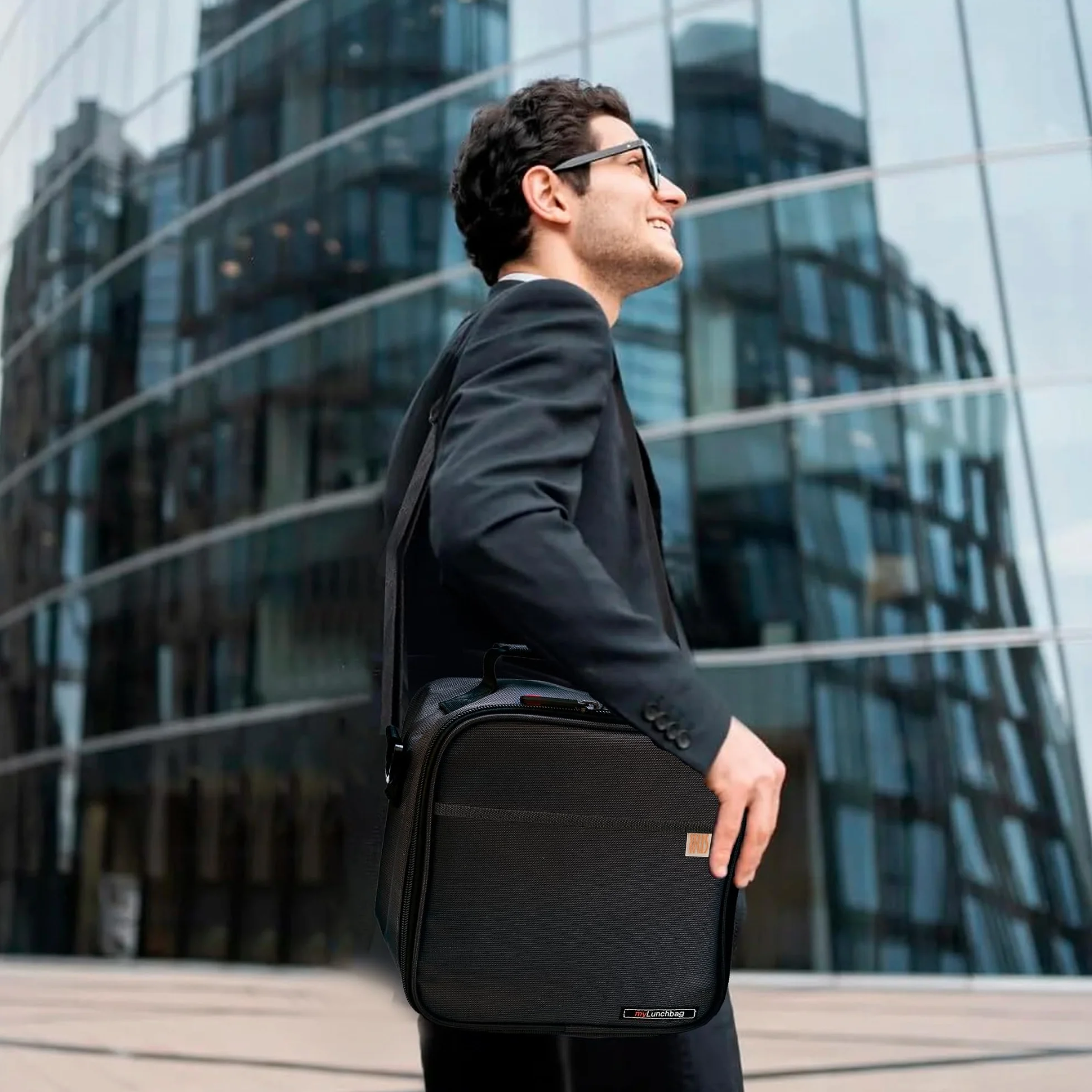 Maxi Bolsa Térmica Porta Alimentos - Lunch Bag Grande 5,8 l con Tapers de Plástico 0.7 l y 1 l, Bolsa Nevera con Paredes Extra-Gruesas Mantiene Calor/Frío 8h, Loncheras de Trabajo, Oficina, Gris