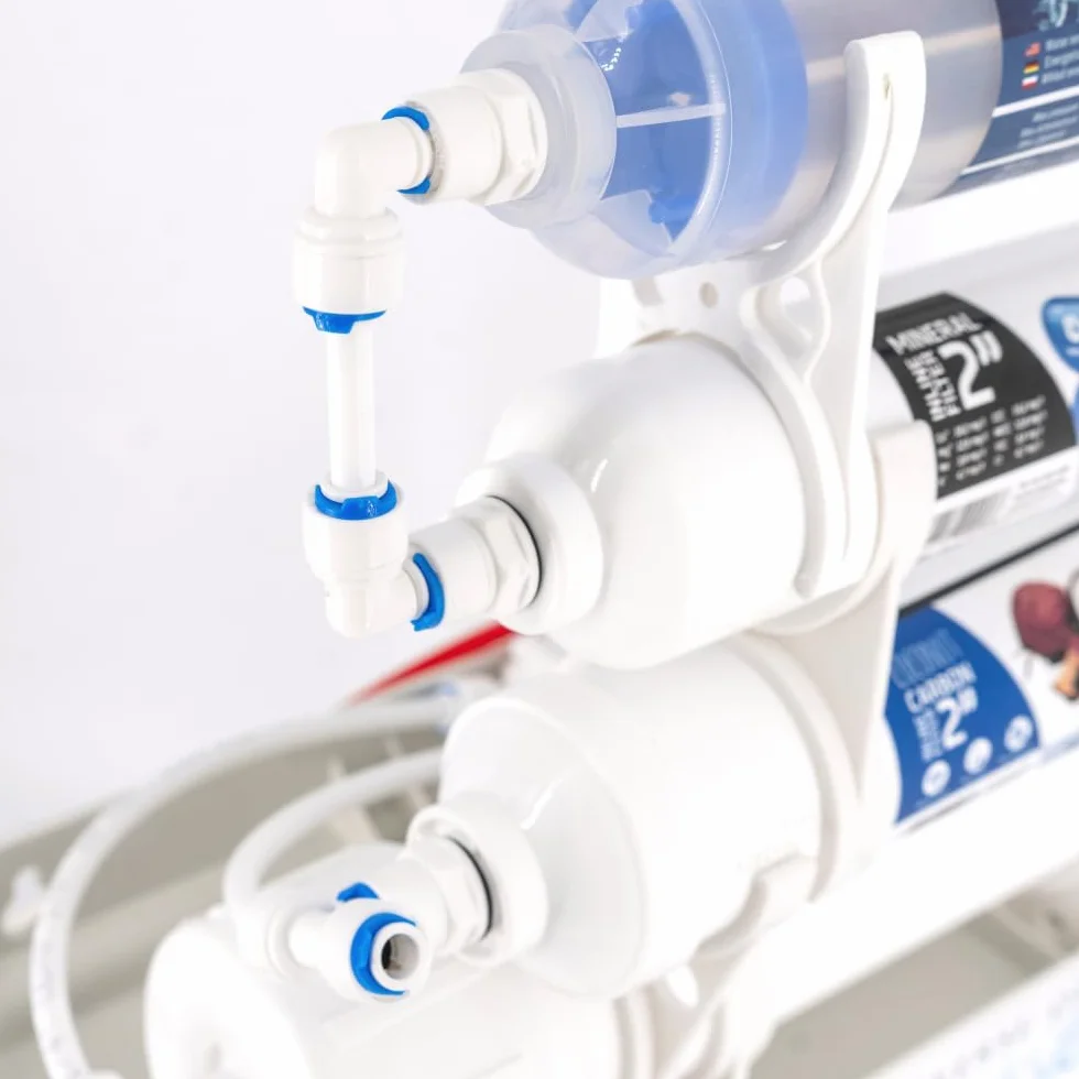 Czysta Kropla Sistema de Ósmosis Inversa de 7 Etapas Filtro de Agua Bajo Fregadero con Mineralizador Ionizador y Tanque de 12 Litros RO7