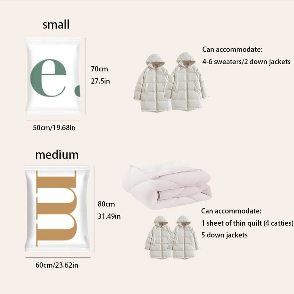 Bolsas de almacenamiento al vacío Bolsa de compresión al vacío Bolsas reutilizables para ahorrar espacio para ropa, colchones, mantas 80% más de almacenamiento con bomba eléctrica Bolsas de compr
