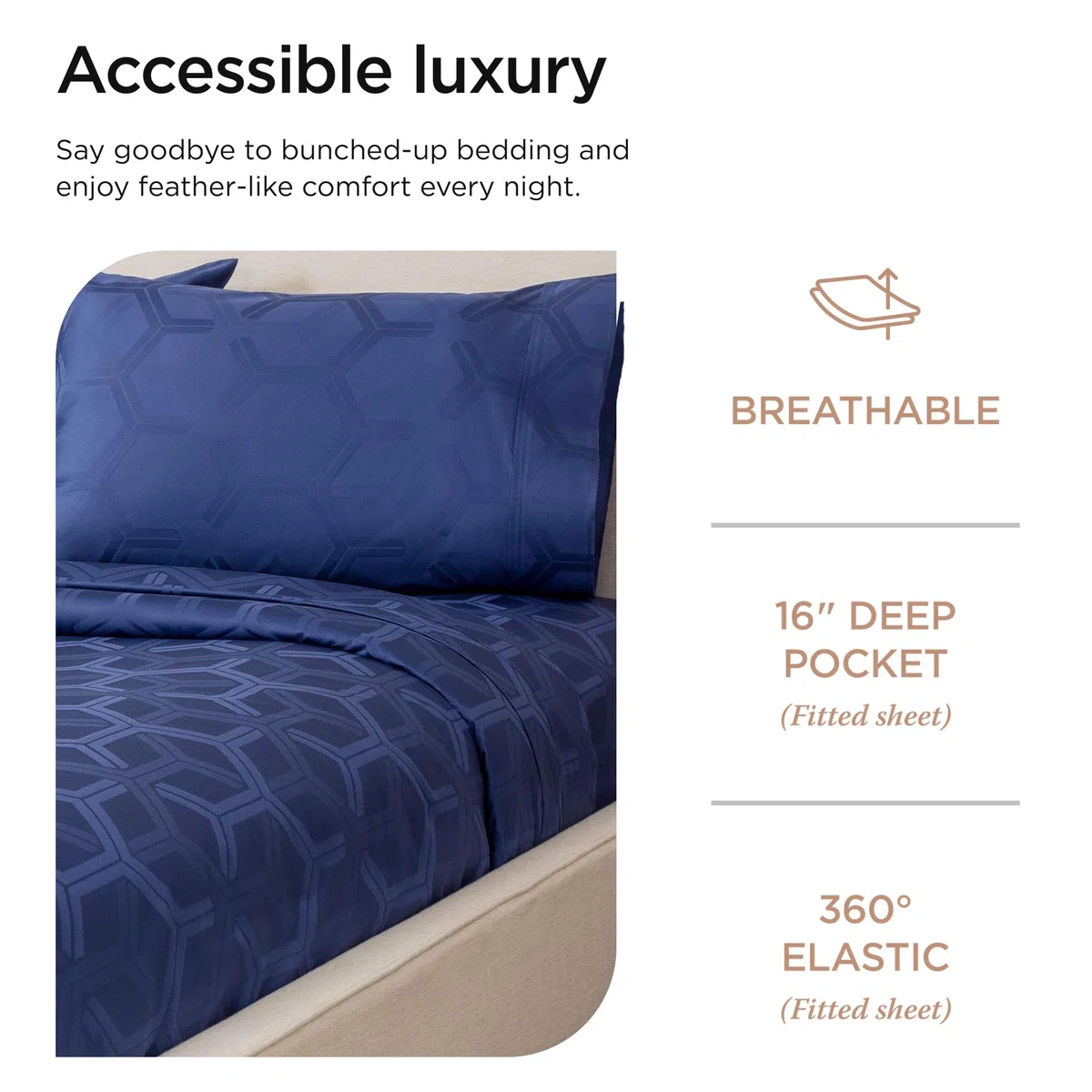 Threadmill Sábanas 100% algodón para Cama de tamaño matrimonial, Juego de sábanas de 600 Hilos con Bolsillo Profundo de 16 Pulgadas, Juego de Ropa de Cama de 4 Piezas con Tejido de satén Jacquard con