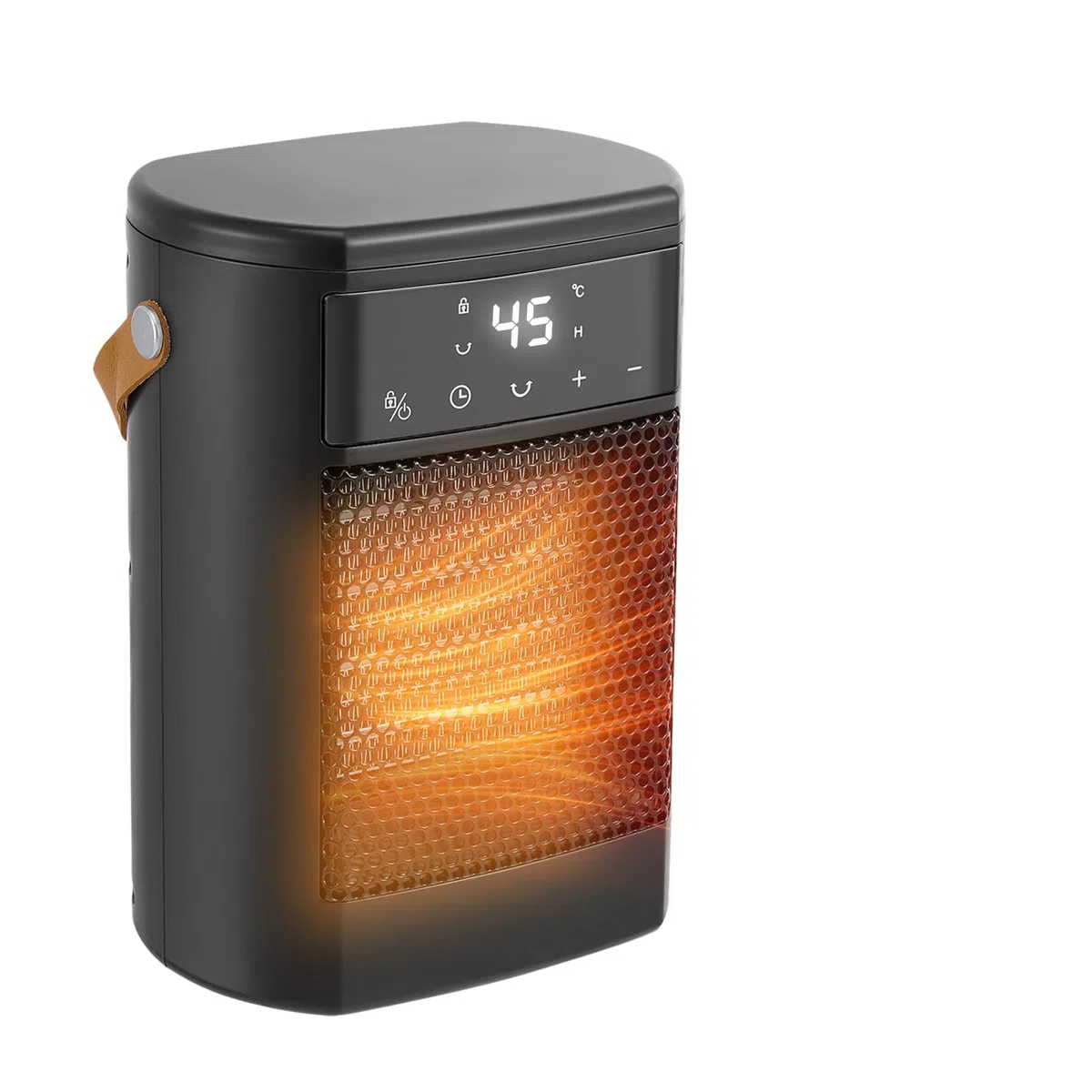 Calefactor Electrico para Interiores, Calefactor Bajo Consumo, 1500W, PTC, Modo ECO, 3 Modos de Eléctrico, 70 ° Oscilante, Protección Contra Sobrecalentamiento y Vuelcos, Hogar, Oficina