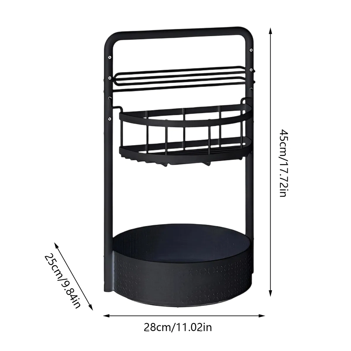 Spice Girachines - 11,02 x 9,84 x 17,72 en almacenamiento de encimera con soporte para pañuelos | Estante para especias para encimera | Organizador giratorio de especias para guardar tarros en la