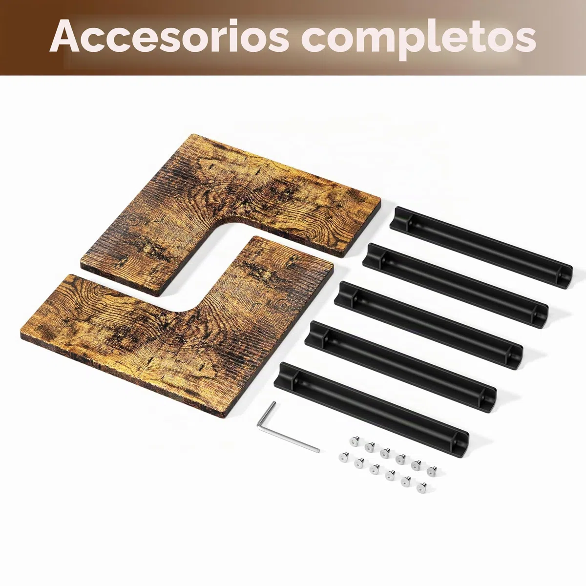 niffgaff Estantería esquinera de 2 niveles para especias – Organizador de encimera en madera y metal, pequeño estante para cocina y rincón de café, acabado marrón vintage