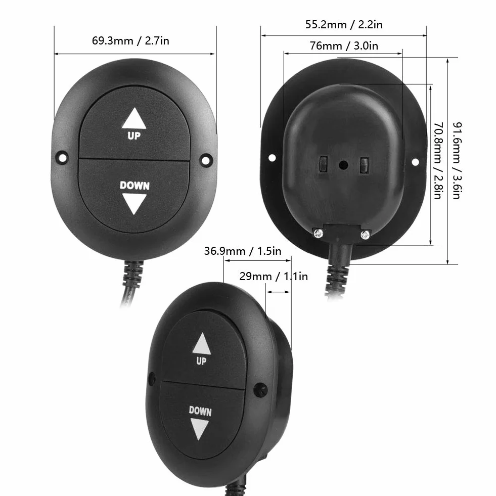 Tnfeeon Controlador De Sofá, Sillón Reclinable Eléctrico, 2 Botones, Interruptor Manual De 5 Pines, Control Remoto para Silla Reclinable, Electrodomésticos