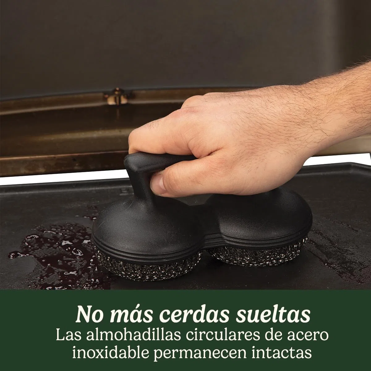 Cuisinart Cepillo para Parrilla Power Scour| Cepillo para la Limpieza de barbacoas de Servicio Pesado | Limpiador de Parrillas de Acero Inoxidable | para Uso en Parrillas eléctricas o de Gas
