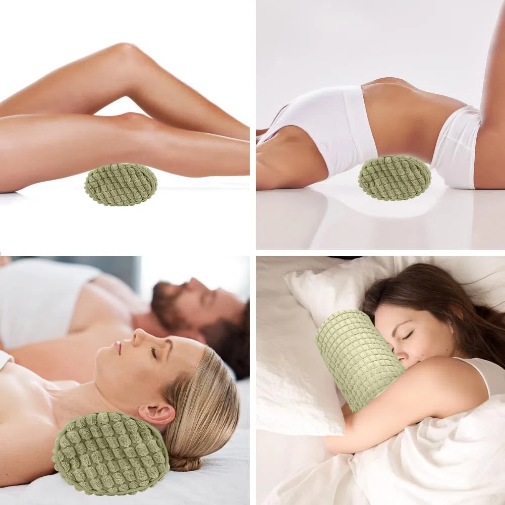 Almohada Cervical y de Cuello 11x45 cm, Almohada Ergonómica de Viaje con Espuma Viscoelástica, Lavable, Cojín Cervical para Dormir, Almohadas Cervicales para Dormir