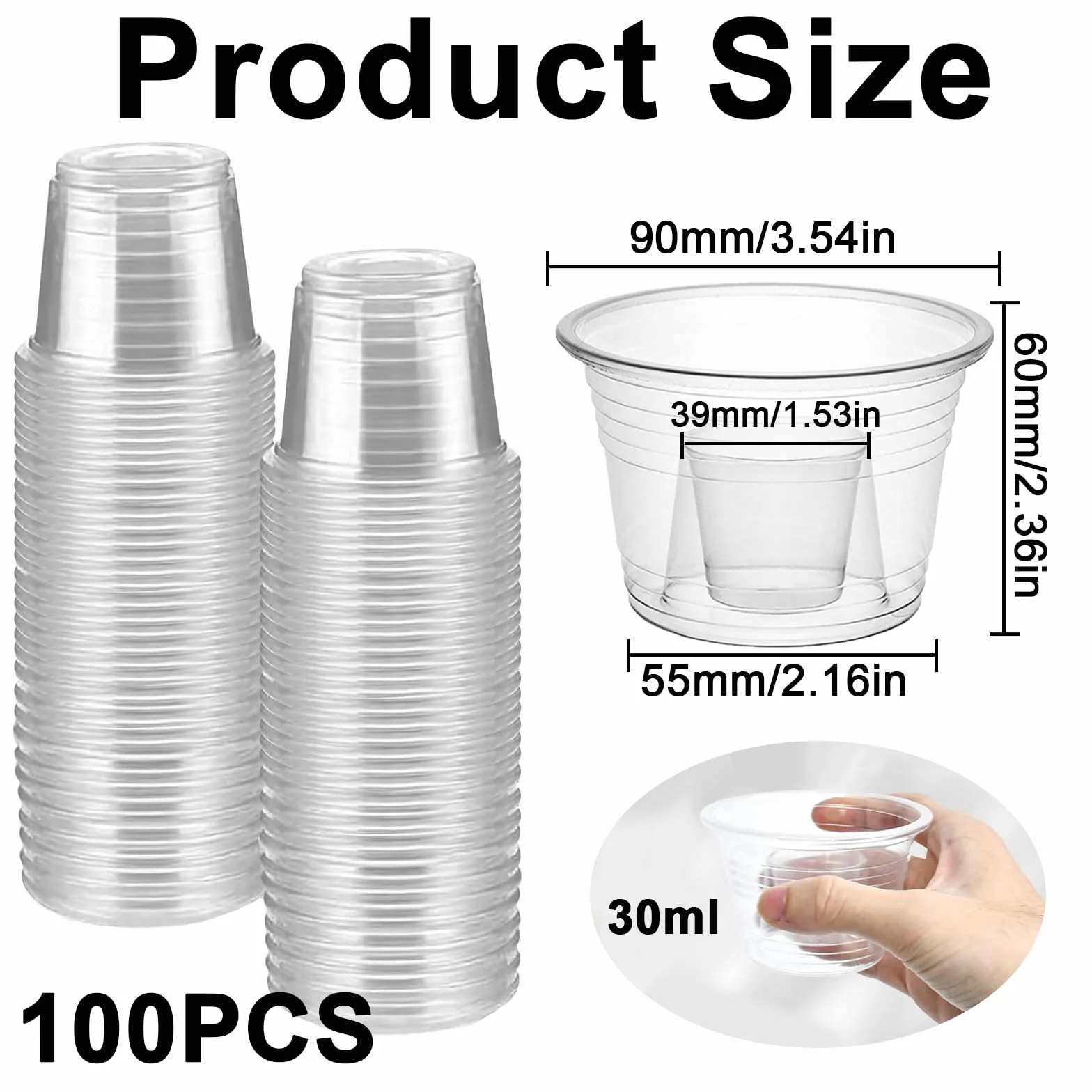 Vasos de Plástico Desechables 100 Piezas Copas Vino Plastico Resistentes y Reutilizables 175+25ml Ideal para Fiesta Pícnics Bodas Cumpleaños y Navidad