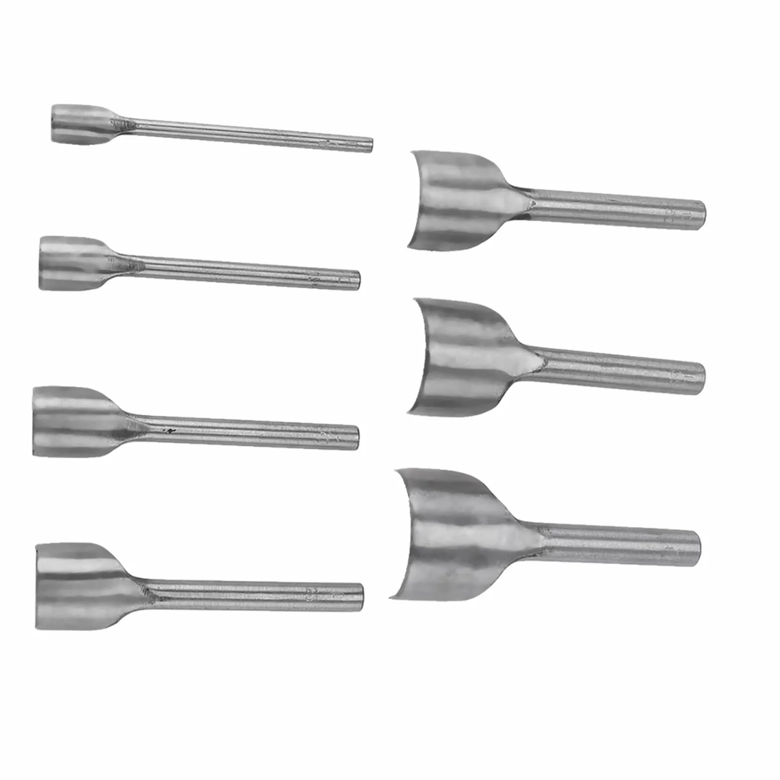 Punzón de Corte de Forma Semicircular, Akozon Cortador de Extremo de Correa de Punzón Redondo de 7 Piezas de Cuero de Bricolaje para Coser Cuero Casero (10-40 MM)
