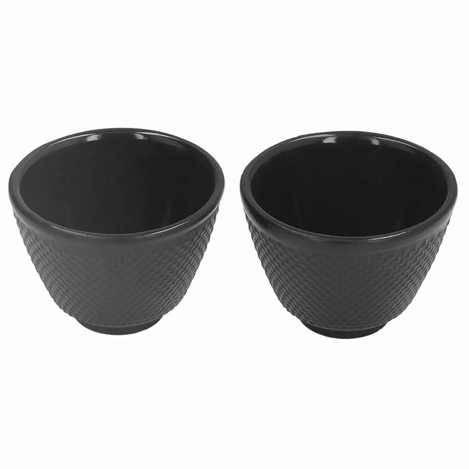 Aramox Juego de Tetera de Hierro Fundido, Juego de Tetera Japonesa de 800 Ml con 2 Tazas, de Hierro Fundido para Hervir y Preparar, de Estufa Negra Grabada para Amantes del té, Uso Familiar