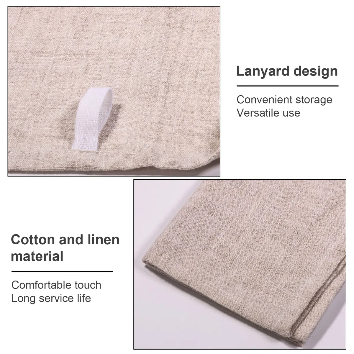 Servilletas de Tela, 6 servilletas de Lino Beige 40 x 40 cm, Servilletas de Tela para decoración de Mesa, Bodas, cumpleaños, Celebraciones, cenas, cafeterías, restaurantes