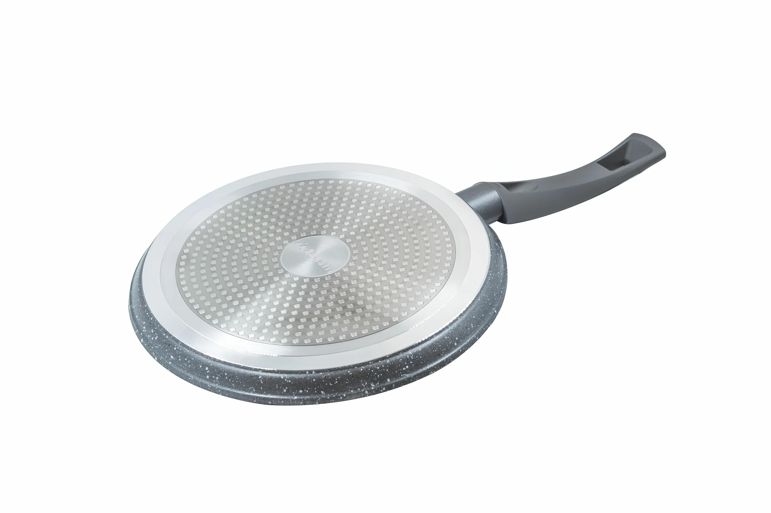 zanetti - DURAPIETRA - Sartén antiadherente para crepes forjada de alto grosor, efecto piedra y mango suave al tacto, para cada cocina incluida la inducción