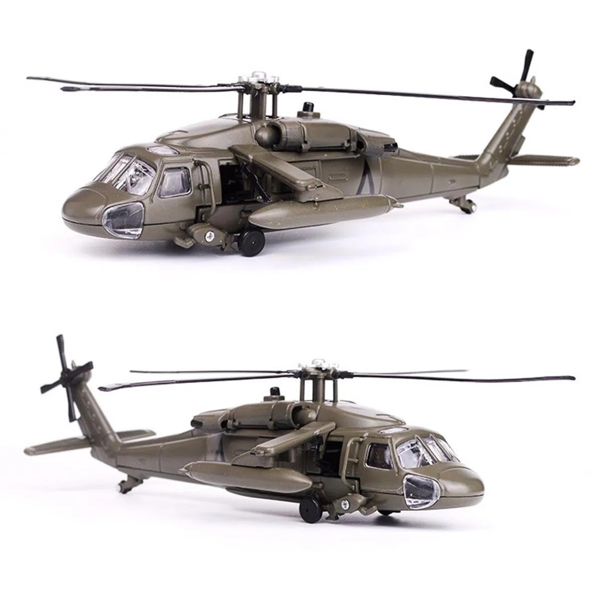 1/64 escala Black Hawk Helicopter Modelo Airplane, Diecast Military Helicopter, adecuado para los amantes militares para coleccionar y regalar