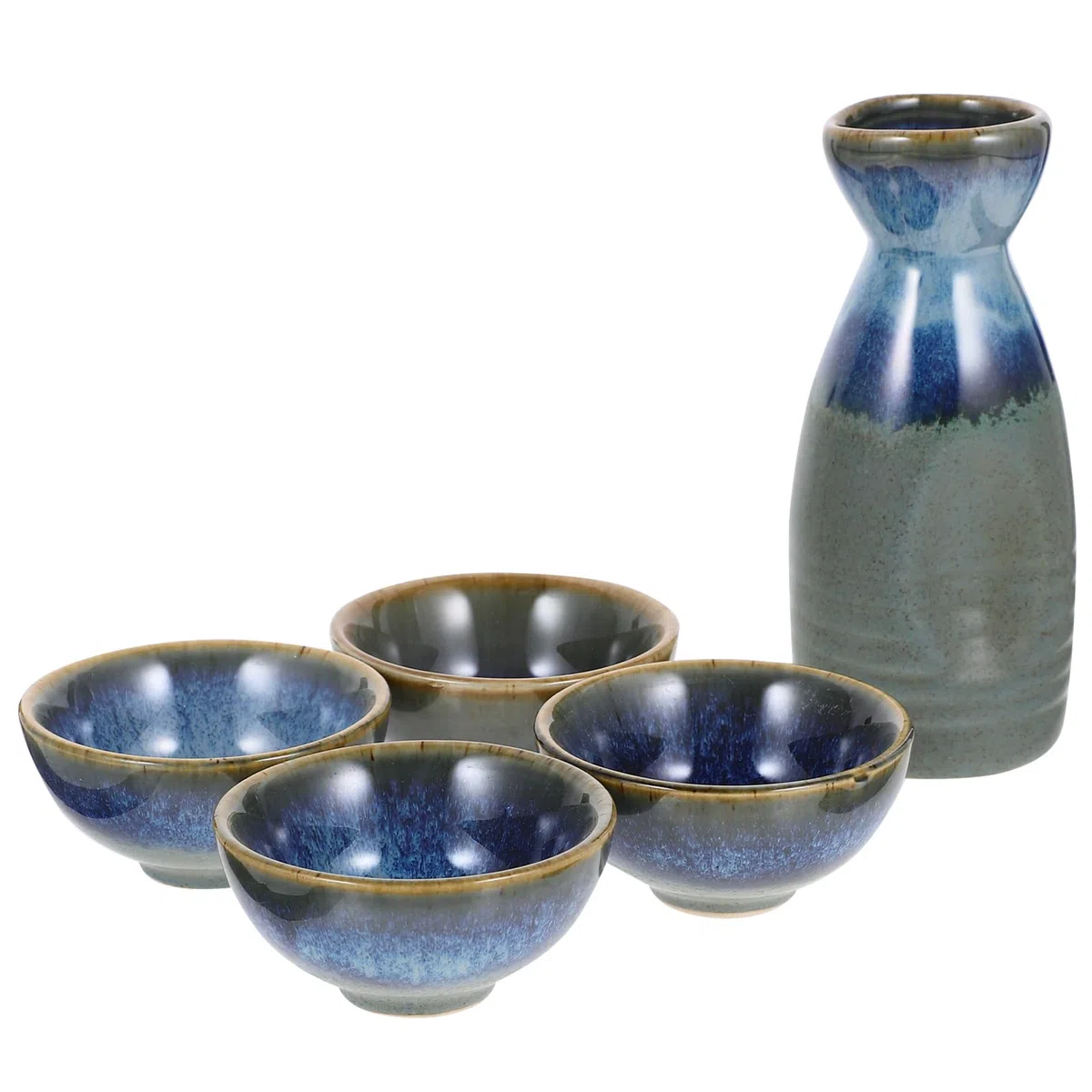 DOITOOL Juego De Sake Japonés Cerámico Tradicional Con Hervidor Y 4 Copas De Vino Para Hogar Restaurante Fiesta Y Regalo Navideño