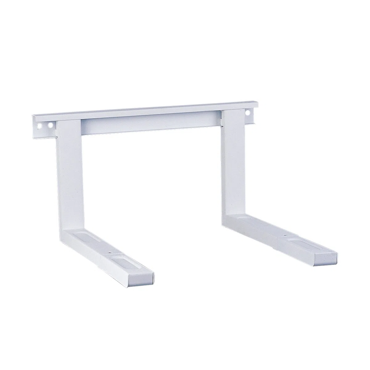 conecto Universal/Soporte para microondas para Montaje en Pared, Soportes Ajustables en Longitud (38,5-53,5 cm), Ancho de Soporte 43 cm, Capacidad de Carga máxima 35,0 kg, Blanco