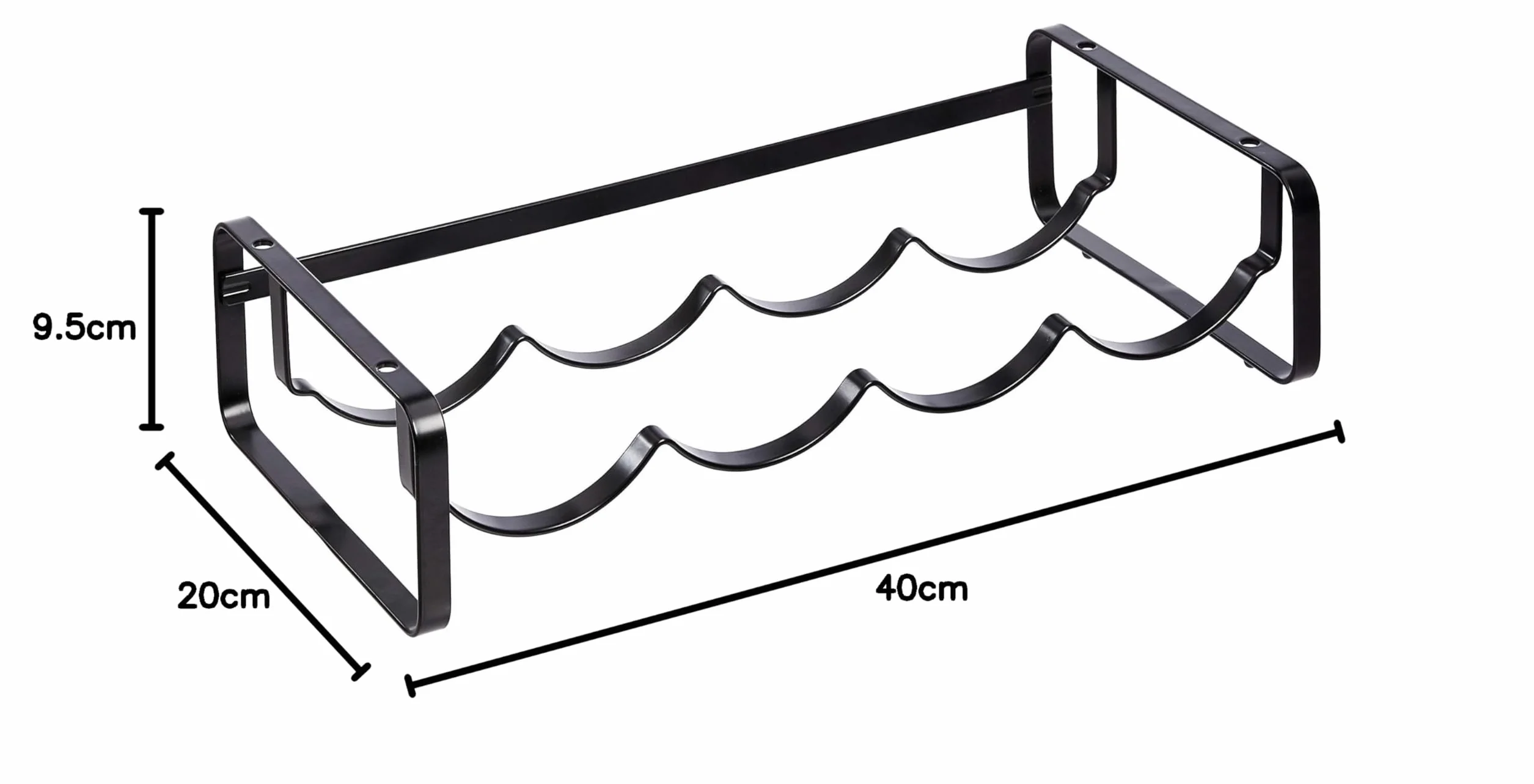 Amazon Basics Botellero apilable de mesa, Negro
