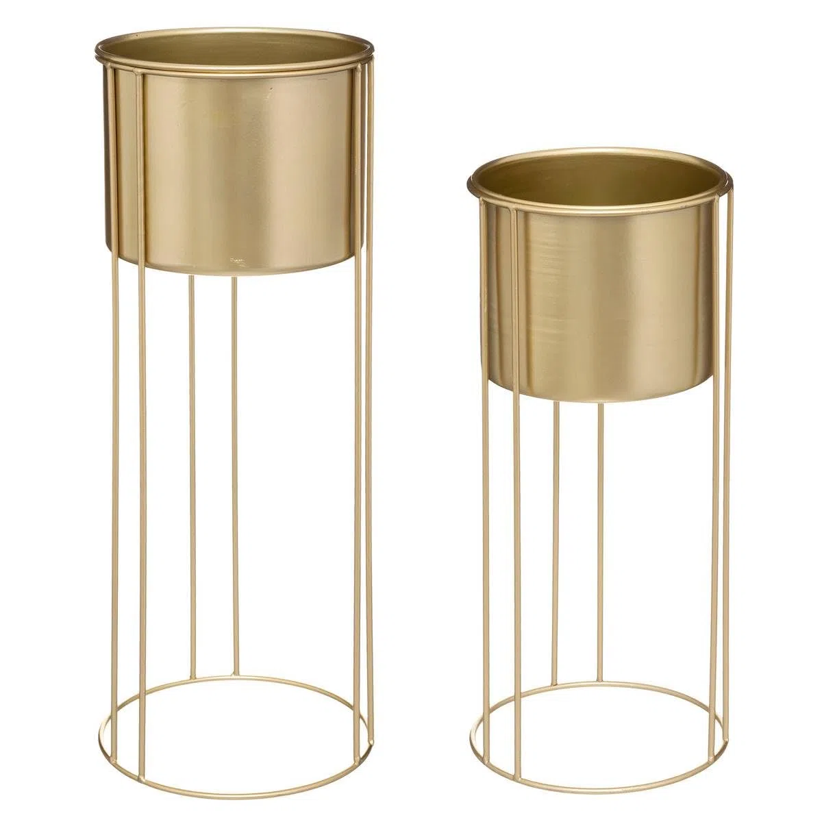 Atmosphera - Juego de 2 macetas Artifice Oro - Metal H58 cm