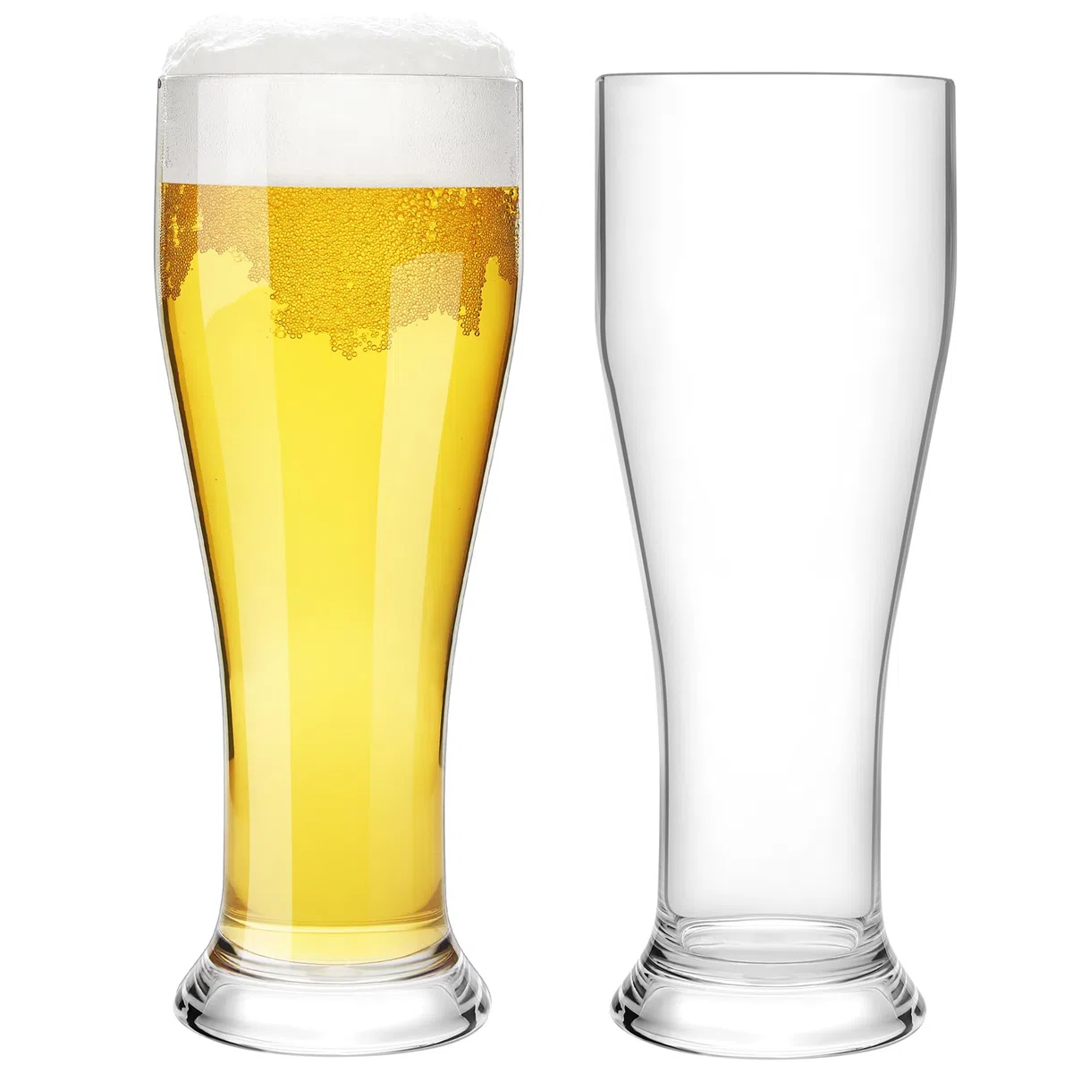 HAHASHOW Vasos de Cerveza Irrompibles, 480ml Tritan Vasos de Agua de Plástico Transparentes, Jarra de Cerveza Para Fiesta de Camping, Taza de Agua Juego de 2