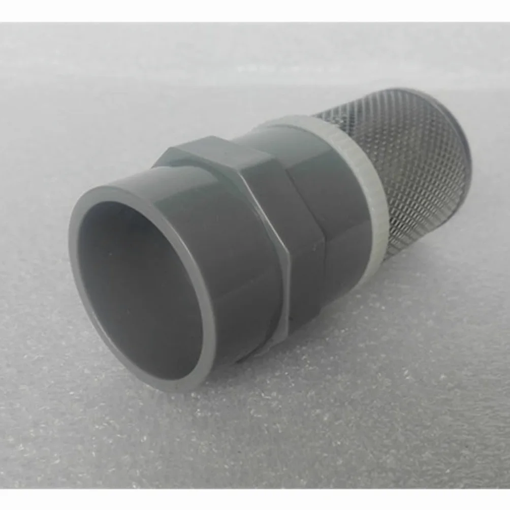 Filtro para Bomba de Agua, Filtro de PVC for Bomba Agua riego jardín, Accesorios tubería Acuario, 20/25/32/40/50mm, 1 Uds(Grijs,Inside Diameter 50mm)