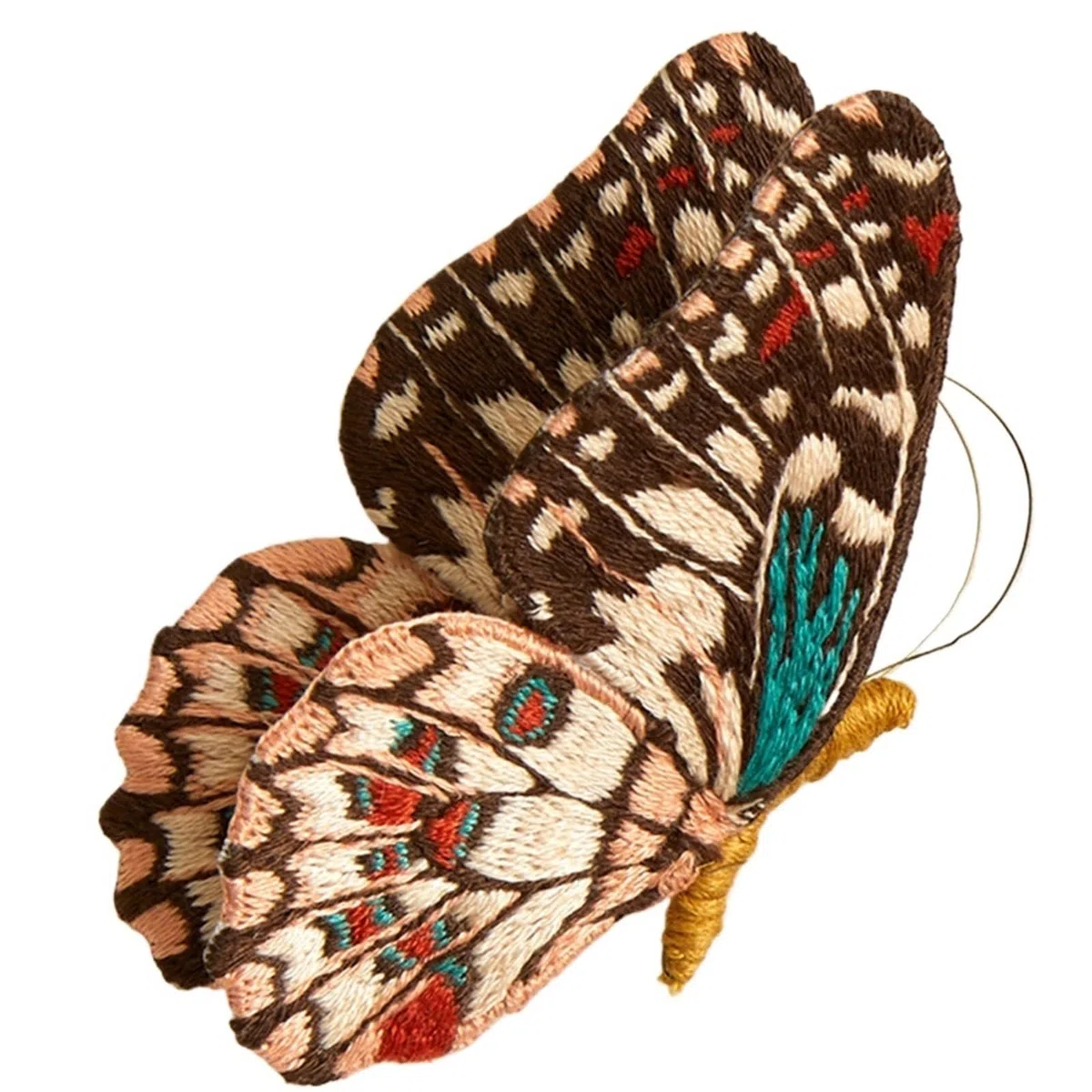 FBHFSUIEF Kit de bordado, kit for principiantes, costura hecho a mano mariposa(Color B)