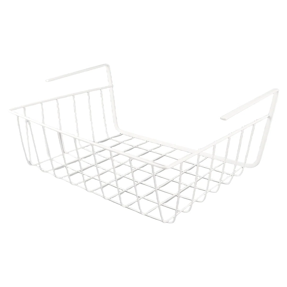Cesta de Almacenamiento Debajo del Estante, Cesta de Alambre Totalmente de Metal con Espacio Espacioso, Diseño Colgante, Fácil Instalación, Fácil de Limpiar, para Cocina,