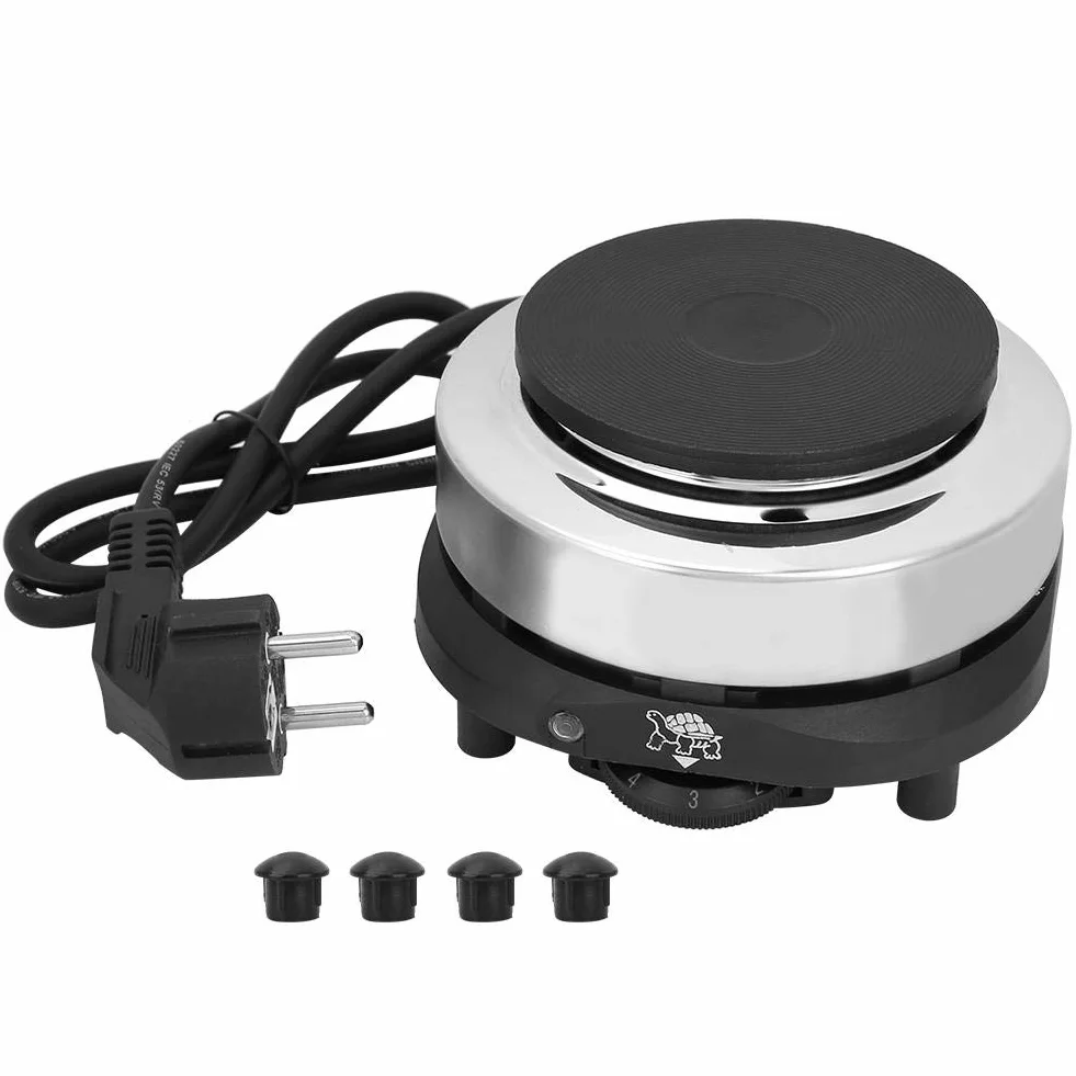 Estufa de té eléctrica Ladieshow, estufa de encimera eléctrica portátil para té, café, cocina, placa de calentamiento individual, calentador de 500 W