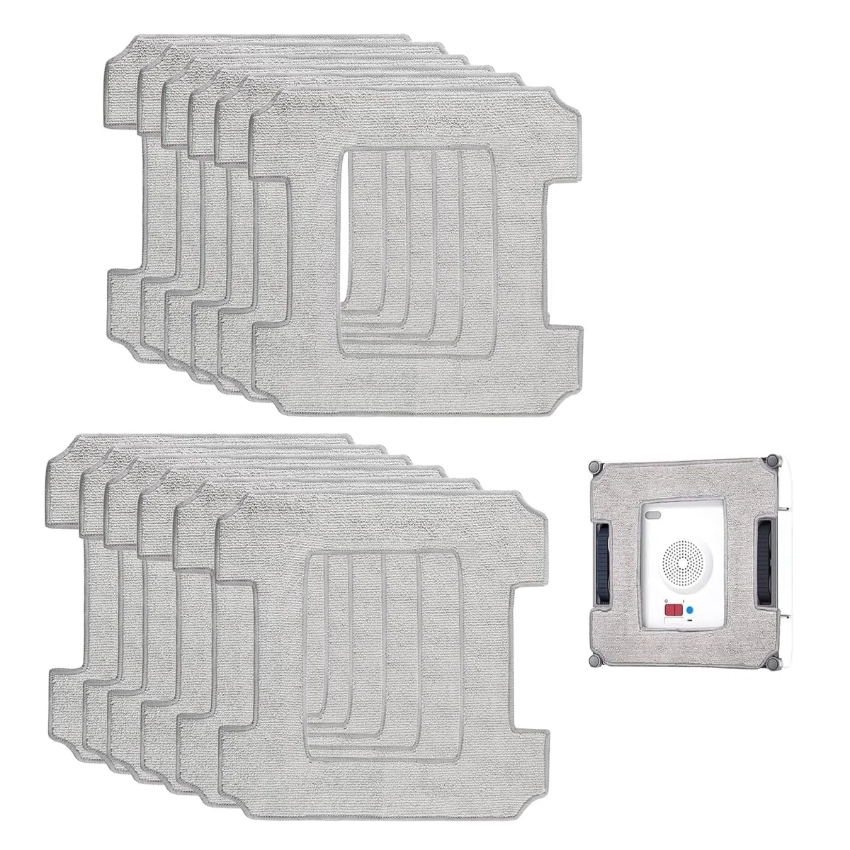 Paquete de 12 Paños de Limpieza para Ecovacs Winbot W1 Pro/W1/W2 Omni/W2 – Almohadillas Reutilizables y Lavables para Robots Limpiacristales