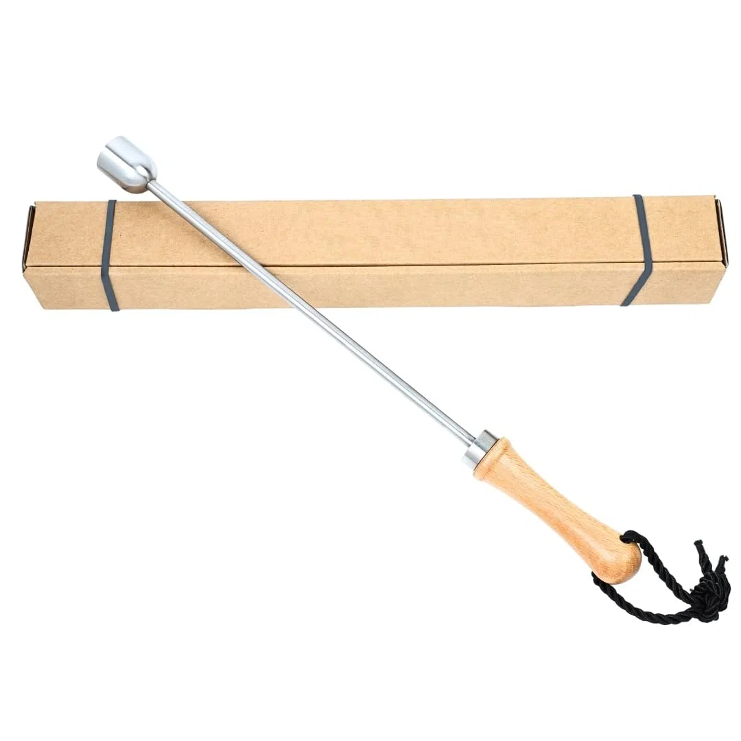 Pincho para Cerveza Caramelizador de Cerveza Calentador de Cerveza Mango de Madera Real, 100% Apto para Uso alimentario (Model 2)