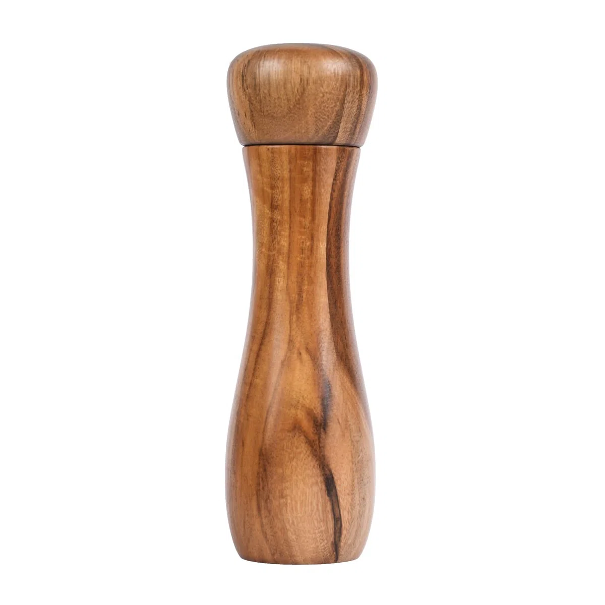 Molinillo de Pimienta, Molinillo Ajustable de Cerámica para Pimienta y Sal, Madera de Acacia, Altura 20,5 cm, Diámetro 6 cm (Bandeja NO incluida)