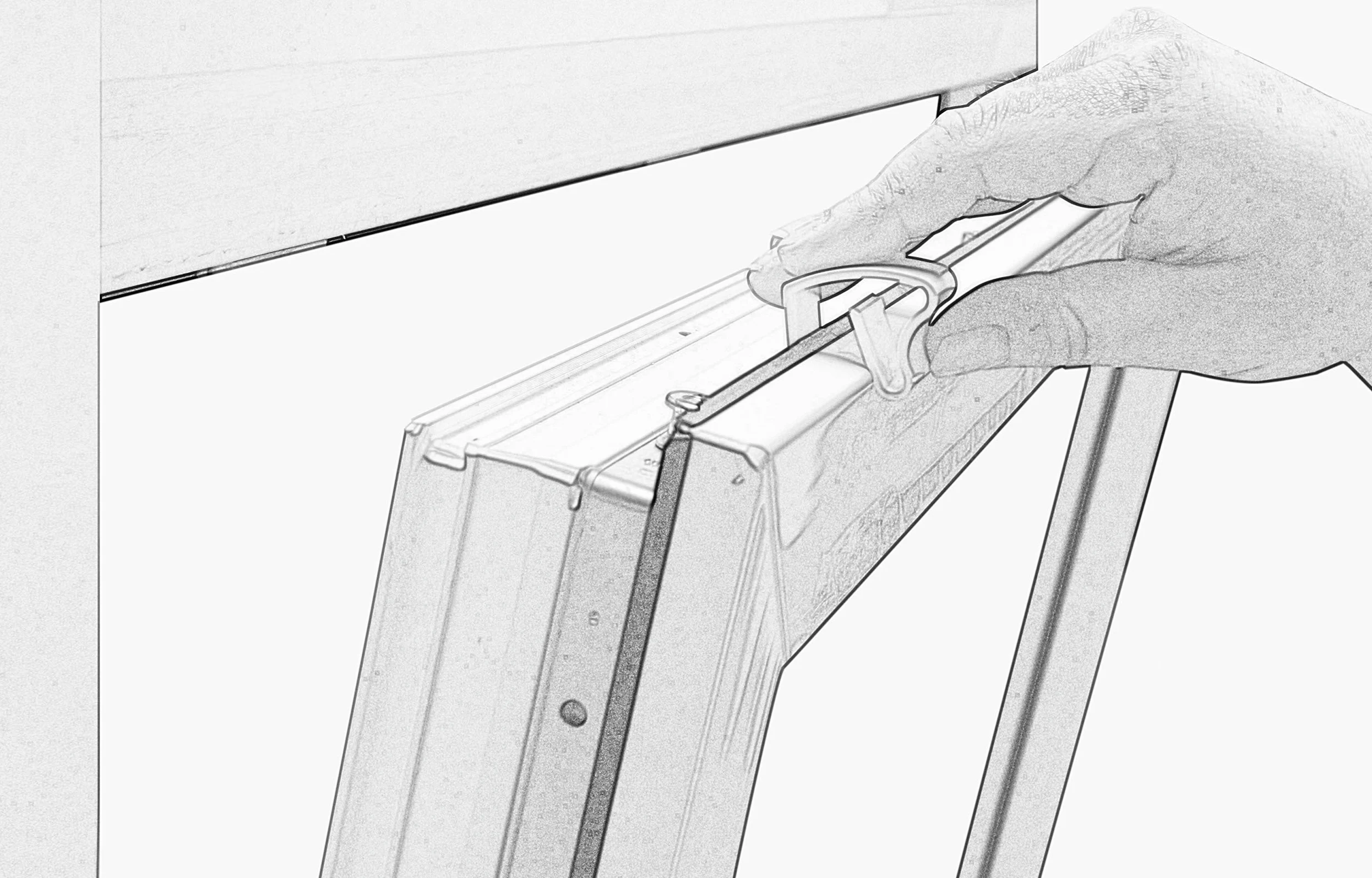 Deco Company Persiana de Aluminio con Pinzas, Plateado-Azul, 90 x 130 cm