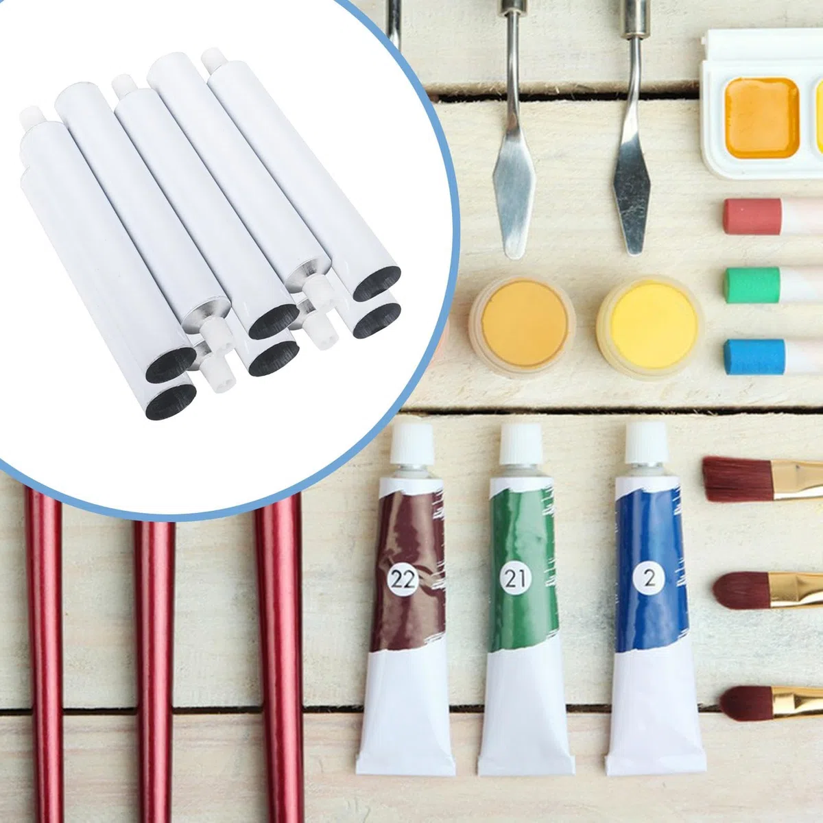 perfk 10 Tubos vacíos para Pintura al óleo, Tubos vacíos para Pasta de Dientes, envases rellenables con tapón de alfiler para de Pasta de Dientes