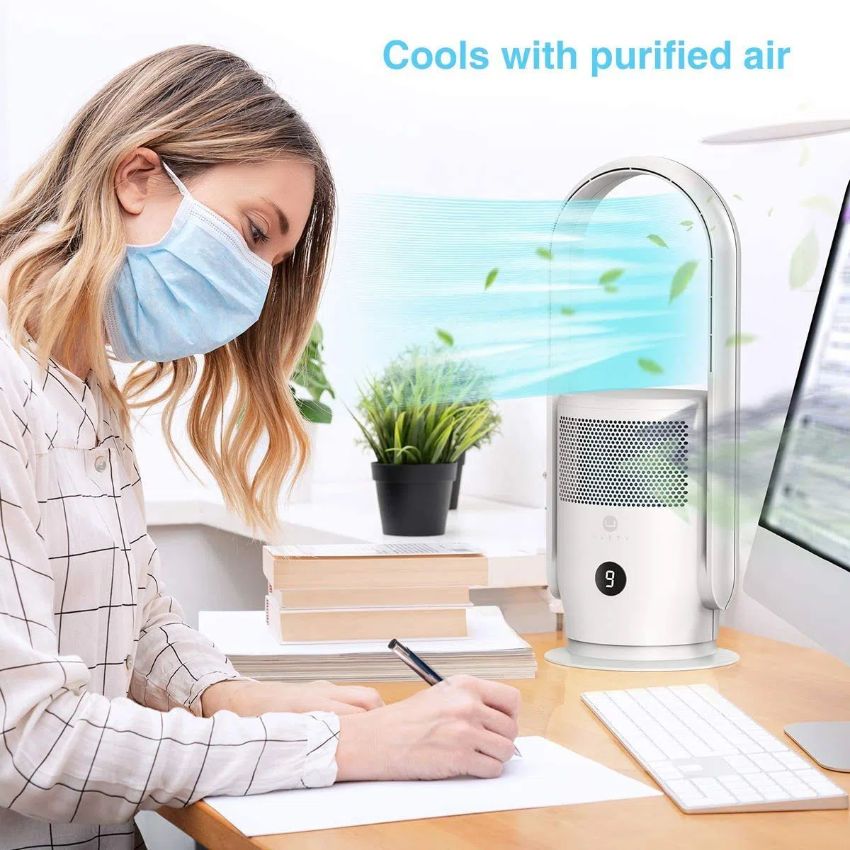 Reemplazo de filtro HEPA H13 para ventilador purificador de aire ULTTY, compatible con los modelos de ventilador CR020 / CR021