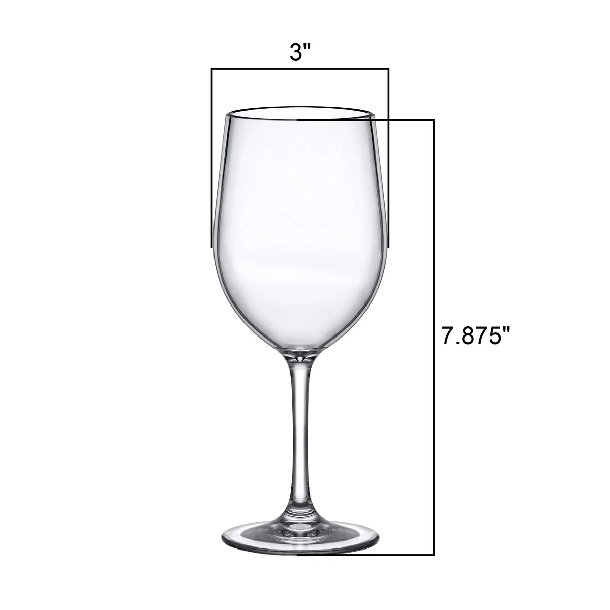 Amazing Abby - Clara - Copas de vino Tritan irrompibles de 12 onzas (juego de 6), copas de vino de plástico, reutilizables, sin BPA, aptas para lavavajillas, perfectas para piscina, al aire libre,