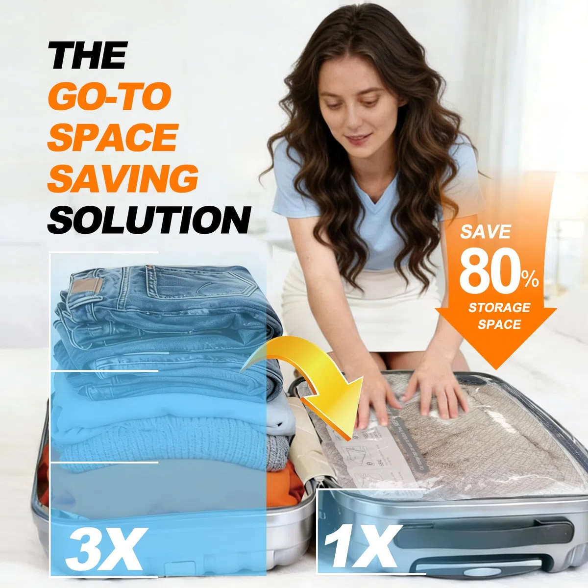 Bolsas de vacío de viaje para ropa