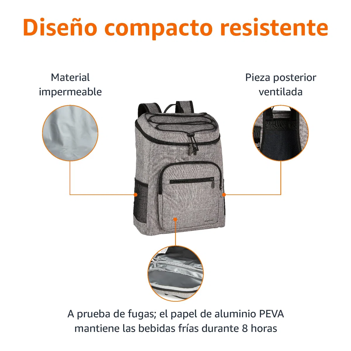 Amazon Basics - Borsa termica Porta pranzo impermeabile, leggera e morbida