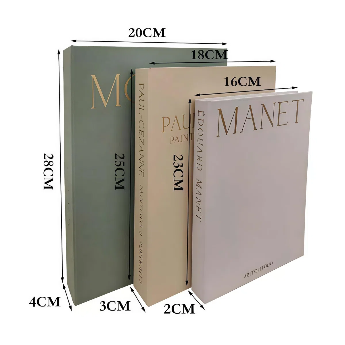 Libros decorativos para decoración del hogar: juego de 3 piezas de lino con cierre magnético para libros decorativos, elegante caja de libros, libros falsos, almacenamiento y decoración para