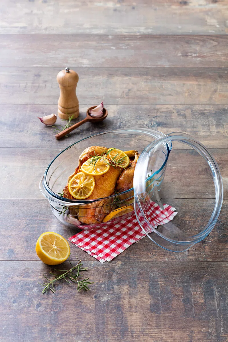 Ôcuisine 4936042 - Cacerola Oval, 3L, color Transparente, 33 x 12 x 20 cm
